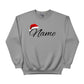 Personalised Christmas Sweatshirt with Custom Name & Santa Hat PW236