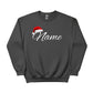 Personalised Christmas Sweatshirt with Custom Name & Santa Hat PW236