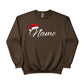 Personalised Christmas Sweatshirt with Custom Name & Santa Hat PW236