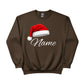 Personalised Christmas Sweatshirt with Custom Name and Santa Hat PW235