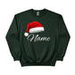 Personalised Christmas Sweatshirt with Custom Name and Santa Hat PW235