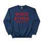 Wired & Tired Christmas Sweatshirt - PW225