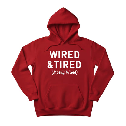 Wired & Tired Christmas Hoodie - PW225