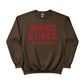 Wired & Tired Christmas Sweatshirt - PW225