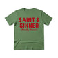 Saint & Sinner Christmas T-Shirt - PW228
