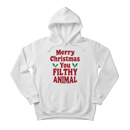 Merry Christmas You Filthy Animal Christmas Hoodie - PW242