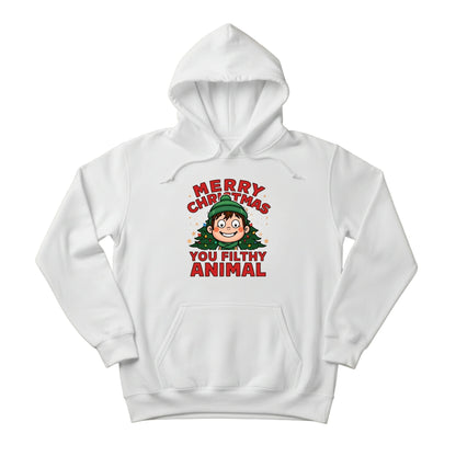 Merry Christmas You Filthy Animal Hoodie - PW243