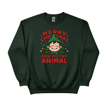 Merry Christmas You Filthy Animal Sweatshirt - PW243