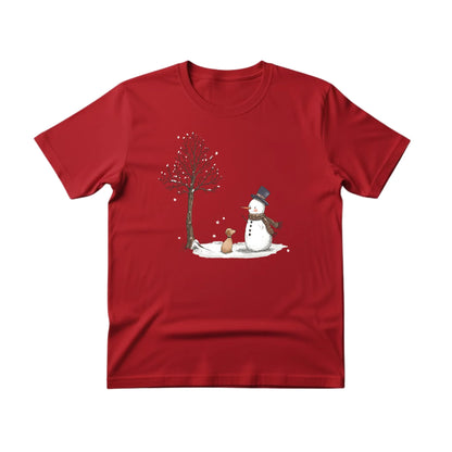 Cozy Christmas Snowman and Puppy T-Shirt - PW246