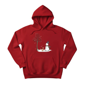 Cozy Christmas Snowman and Puppy Hoodie - PW246