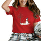 Cozy Christmas Snowman and Puppy T-Shirt - PW246