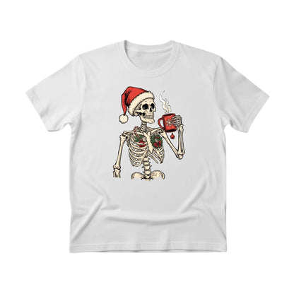 Jolly Bones A Skeleton's Festive Tea Break Christmas T-Shirt - PW247