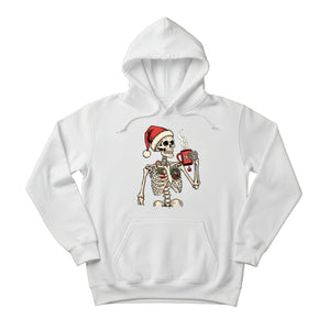 Jolly Bones A Skeleton's Festive Tea Break Christmas Hoodie - PW247