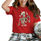 Jolly Bones A Skeleton's Festive Tea Break Christmas T-Shirt - PW247