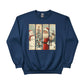 A Winter Wonderland Santa, the Deer, and the Christmas Tree Christmas Sweatshirt - PW256