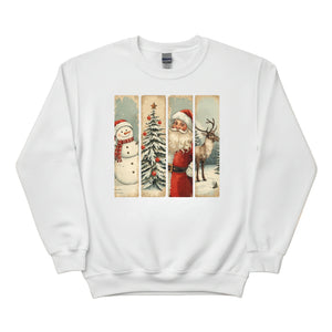 A Winter Wonderland: Santa, the Deer, and the Christmas Tree Christmas Sweatshirt - PW256