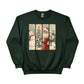 A Winter Wonderland Santa, the Deer, and the Christmas Tree Christmas Sweatshirt - PW256