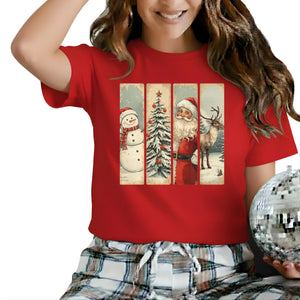 A Winter Wonderland: Santa, the Deer, and the Christmas Tree Christmas T-Shirt - PW256