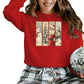 A Winter Wonderland Santa, the Deer, and the Christmas Tree Christmas Sweatshirt - PW256