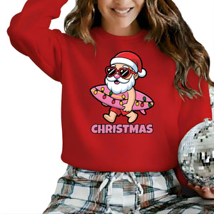 Santa’s Summer Break: Beach Bat and Holiday Cheer! Christmas Sweatshirt - PW257