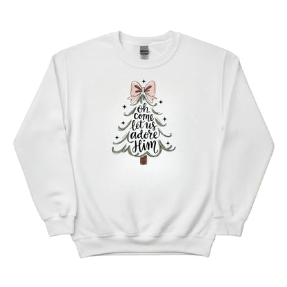 Oh Come Let Us Adore Him Christmas Sweatshirt - PW301