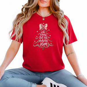 Oh Come Let Us Adore Him Christmas T-Shirt - PW301