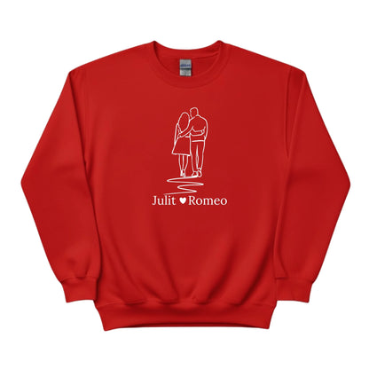 Step by Step Heart to Heart Couple Name Personalised Printing Sweatshirt PW312