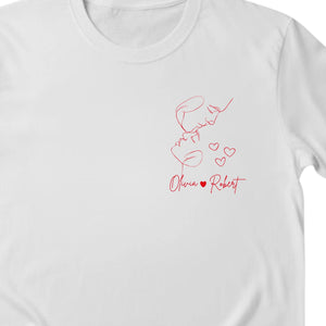 Waddle Wonder Personalised Couple Name Printed T-Shirt PW316