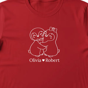 Personalised Couple Name Printed T-Shirt PW318