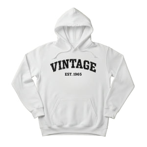 Vintage EST. Personalised Year Printed Birthday Hoodie - PW403