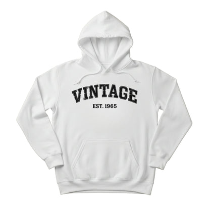 Vintage EST. Personalised Year Printed Birthday Hoodie - PW403