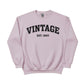 Vintage EST. Personalised Year Printed Birthday Sweatshirt - PW403