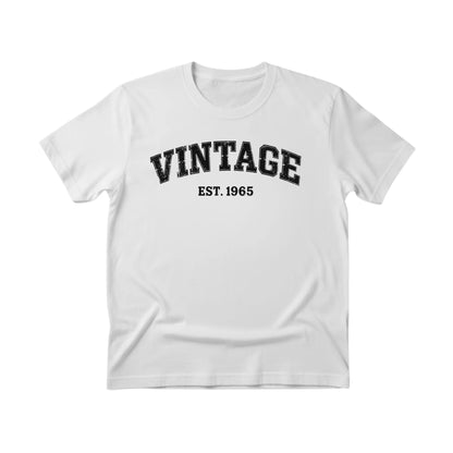 Vintage EST. Personalised Year Printed Birthday T-Shirt  - PW403