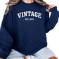 Vintage EST. Personalised Year Printed Birthday Sweatshirt - PW403