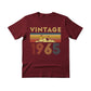 Vintage 1965 Printed Birthday T-Shirt  - PW405