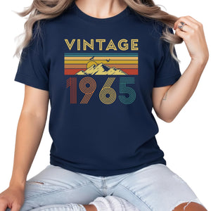 Vintage 1965 Printed Birthday T-Shirt  - PW405