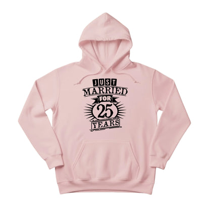 Just Married for 25 Years Printing Hoodie - PW407