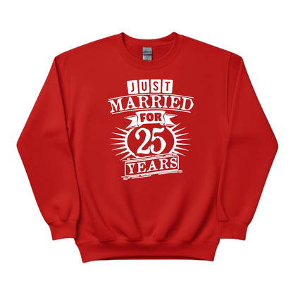 Just Married for 25 Years Silver Jubilee Printed Sweatshirt - PW407