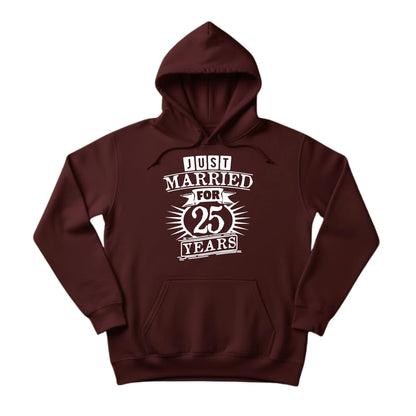 Just Married for 25 Years Printing Hoodie - PW407
