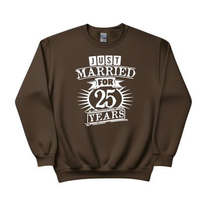 Just Married for 25 Years Silver Jubilee Printed Sweatshirt - PW407