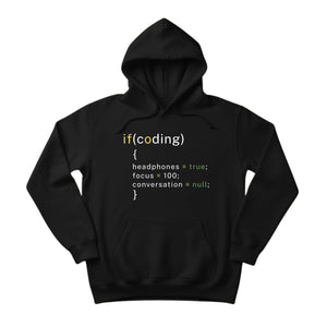 If (Coding) Mindset Printed Hoodie - PW408