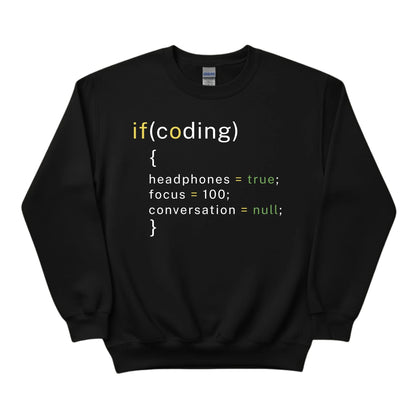If (Coding)Mindset Printed Sweatshirt - PW408