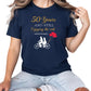 50 Years and Still Enjoying the Ride Printed Birthday T-Shirt - PW409