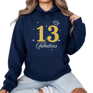 From 1 to 99, Personalised Age Still Fabulous Printed Birthday Hoodie - PW411