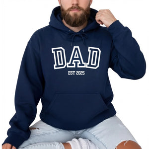 Dad EST Year Personalised Printed Hoodie - PW413