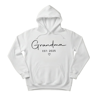 Grandma Est Year Personalised Printed Hoodie - PW415