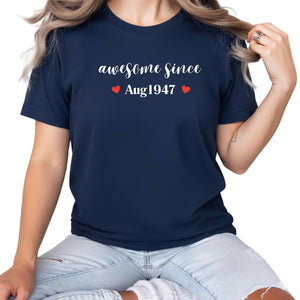 Awesome Began Custom Day Printed Birthday T-Shirt - PW416