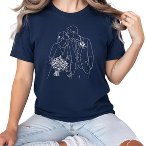 A Promise Sealed with Love Personalised Image Sketch Printed T-Shirt - PW419