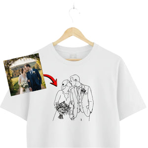 A Promise Sealed with Love Personalised Image Sketch Printed T-Shirt - PW419