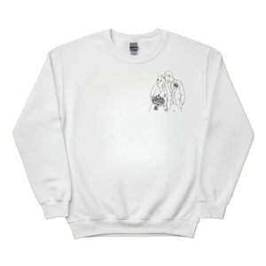 A Promise with Love Couple Personalised Image Sketch Printed Sweatshirt - PW420